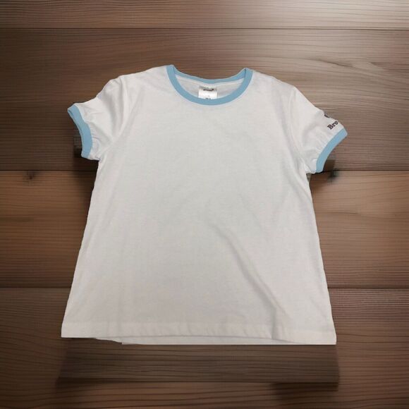 Girl Scout Uniforms White Shirt Blue Trim Size Medium 10-12 Girls Logo, Brownies - Picture 1 of 4